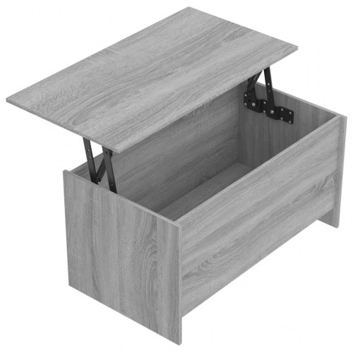 Sofabord med løftetop og opbevaring - 102 × 55,5 × 52,5 cm, grå sonoma-eg