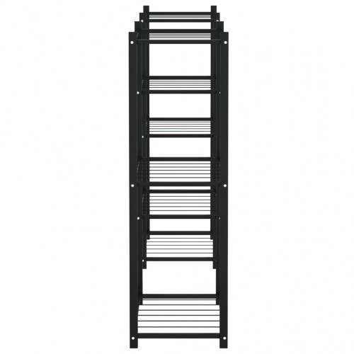 Blomsterstativ 83x25x80 cm jern sort