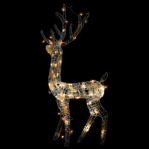 Juledekoration rensdyr 140 LED'er 120 cm akryl flerfarvet