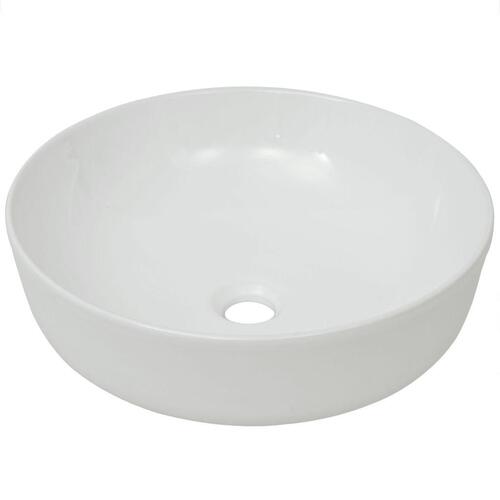 Håndvask rund keramik 41,5 x 13,5 cm hvid