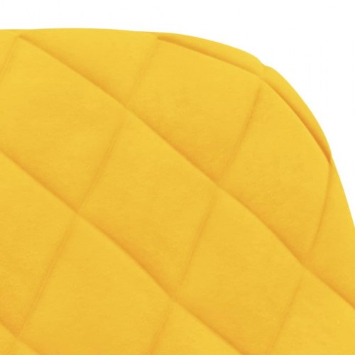 Drejelige spisebordsstole 2 stk. fløjl gul