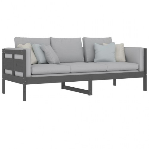Daybed 80x200 cm massivt fyrretræ grå