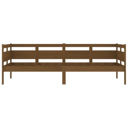 Daybed 80x200 cm massivt fyrretræ gyldenbrun