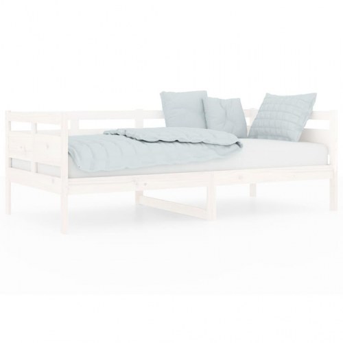 Daybed i massivt fyrretræ hvid 90 x 190 cm