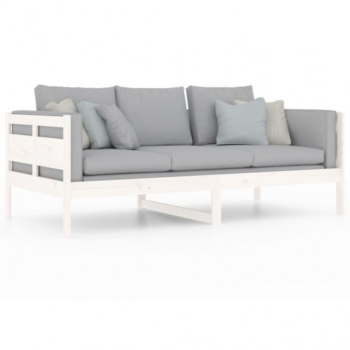 Daybed i massivt fyrretræ hvid 90 x 190 cm