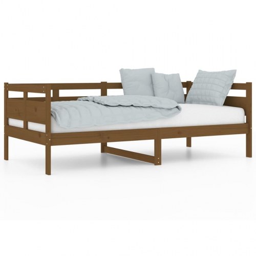 Daybed i massivt fyrretræ - gyldenbrun 90 x 190 cm