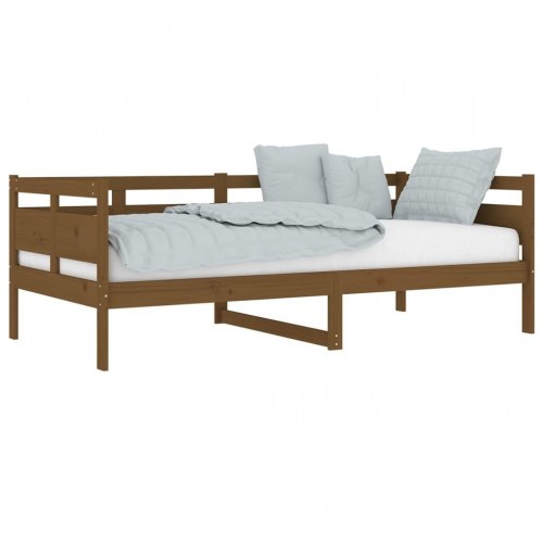 Daybed i massivt fyrretræ - gyldenbrun 90 x 190 cm