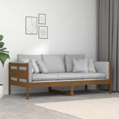 Daybed i massivt fyrretræ - gyldenbrun 90 x 190 cm