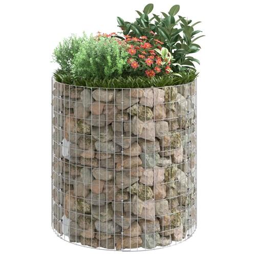 Gabionsøjle Ø100x100 cm galvaniseret stål rund
