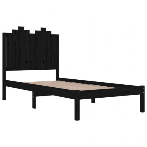 Sengeramme 75x190 cm Small Single massivt fyrretræ sort