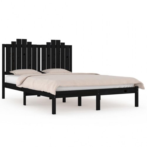 Sengestel 120x190 cm Small Double massivt fyrretræ sort
