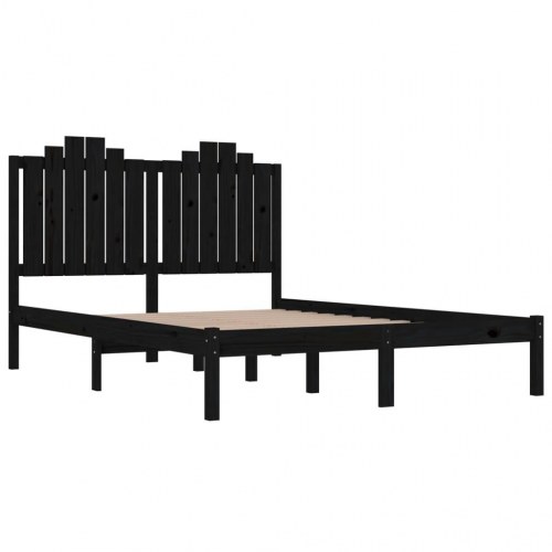 Sengestel 120x190 cm Small Double massivt fyrretræ sort