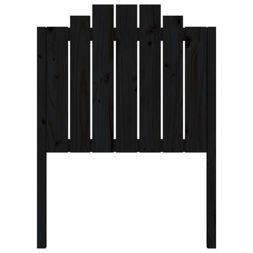 Sengegærde 81x4x110 cm massivt fyrretræ sort