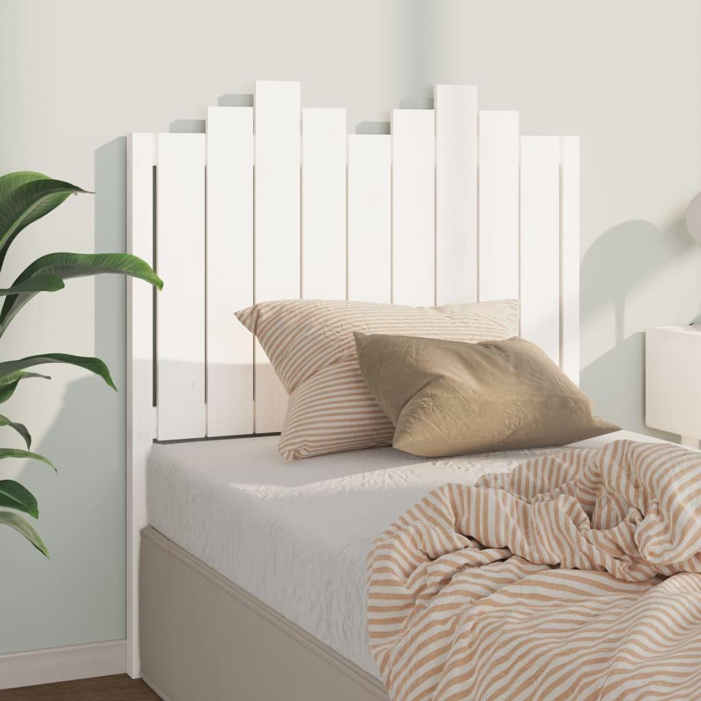 Sengegærde 96x4x110 cm massivt fyrretræ hvid