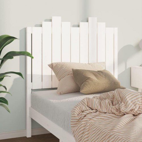 Sengegærde 96x4x110 cm massivt fyrretræ hvid