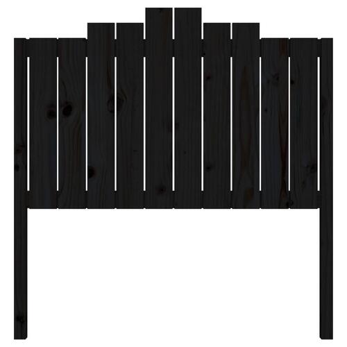 Sengegavl 106x4x110 cm massivt fyrretræ sort