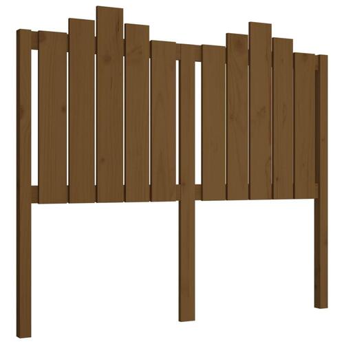 Sengegærde 126x4x110 cm massivt fyrretræ gyldenbrun
