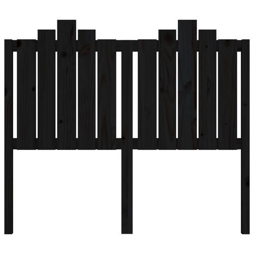 Sengegærde 126x4x110 cm massivt fyrretræ sort