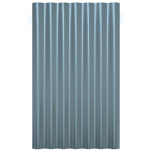 Tagplader 36 stk. 60x36 cm pulverlakeret stål grå