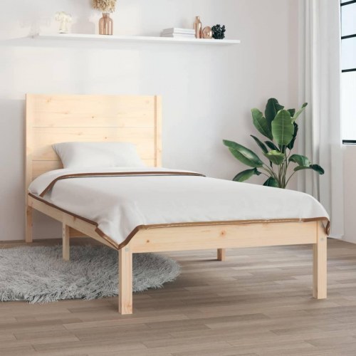 Sengeramme uden madras 100x200 cm massivt fyrretræ