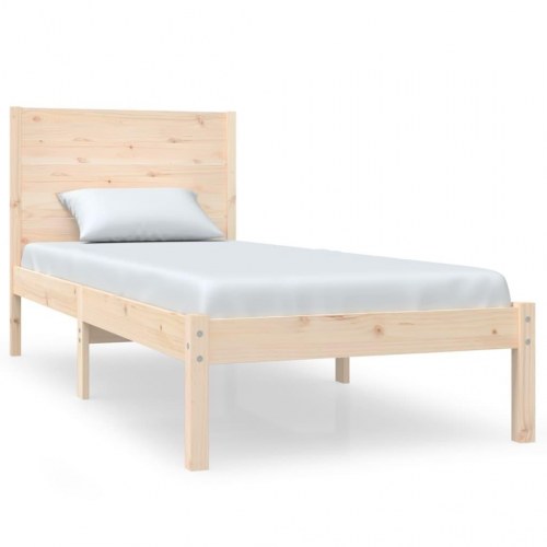 Sengeramme uden madras 100x200 cm massivt fyrretræ