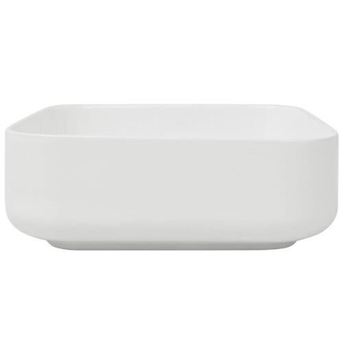 Håndvask firkantet keramik 39x39x13,5 cm hvid