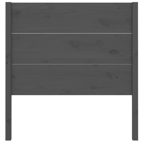 Sengegavl 96×4×100 cm i massivt fyrretræ - grå