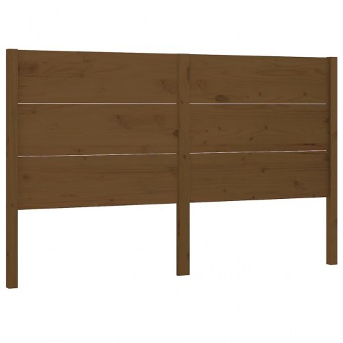 Sengegavl 126 x 4 x 100 cm - massivt fyrretræ, gyldenbrun