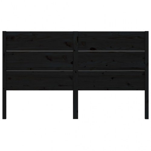 Sengegavl 206×4×100 cm i massivt fyrretræ - sort