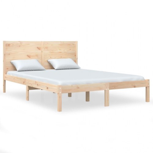 Sengeramme 135 x 190 cm i massivt fyrretræ