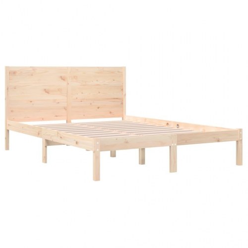 Sengeramme 135 x 190 cm i massivt fyrretræ