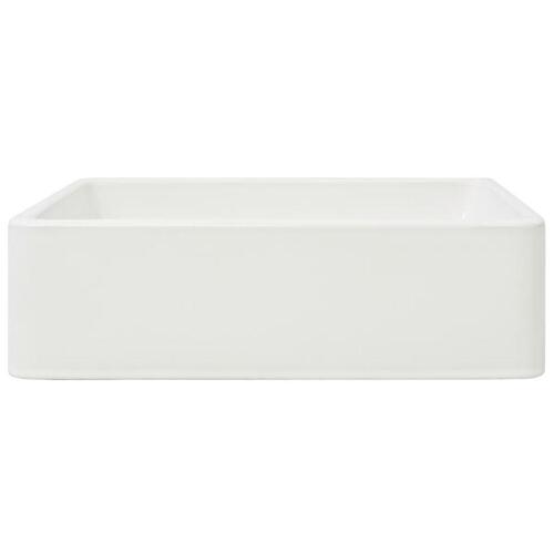 Håndvask rund keramik 41x30x12 cm hvid