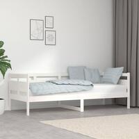 Daybed 80x200 cm massivt fyrretræ hvid