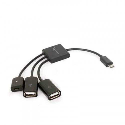 GEMBIRD USB Hub UHB-OTG-02 - 3-ports OTG, USB 2.0, sort