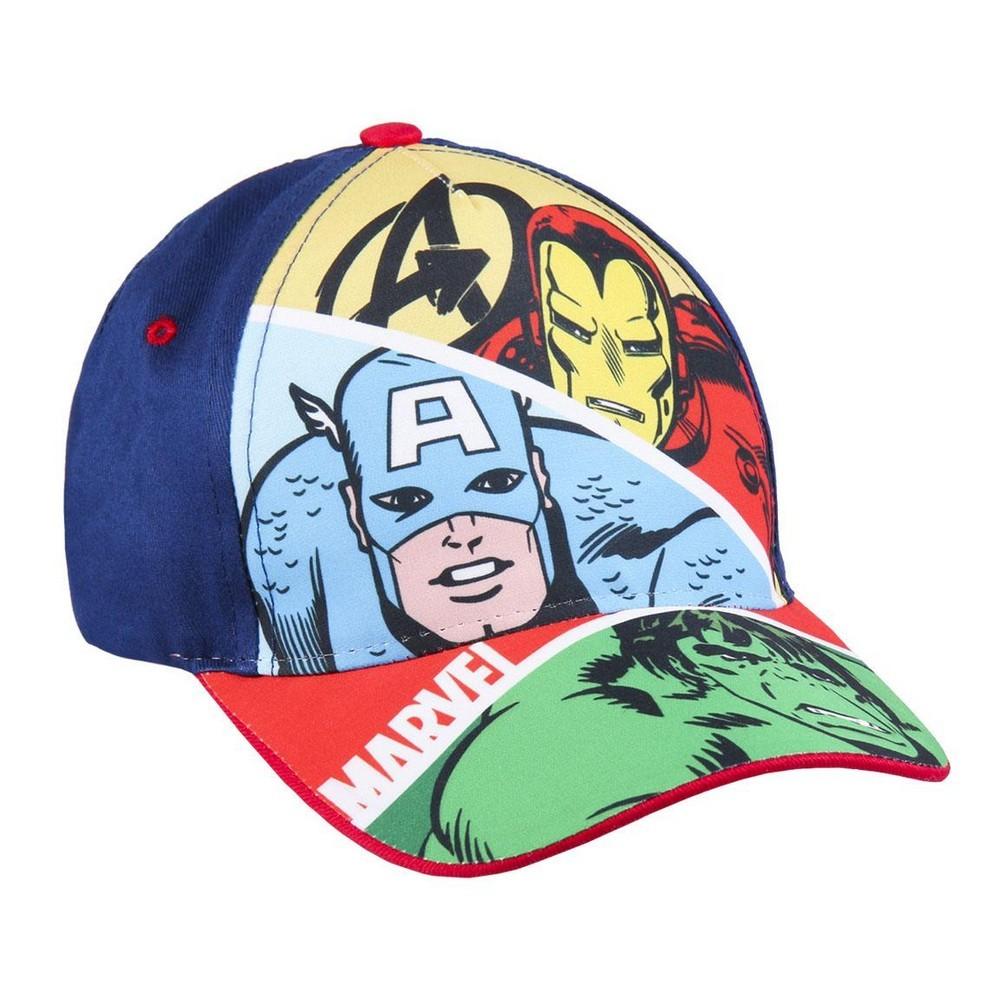 Børnekasket The Avengers - Blå kasket med superhelte