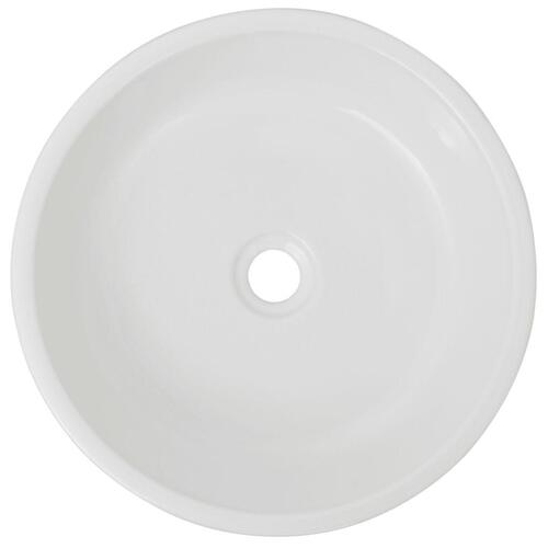 Håndvask rund keramik 42x12 cm hvid