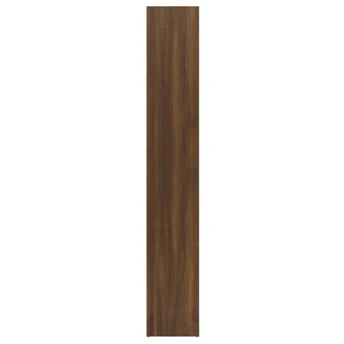 Bogreol 40x30x189 cm konstrueret træ brun egetræsfarve