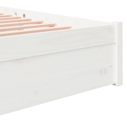 Sengeramme 150x200 cm King Size massivt fyrretræ hvid