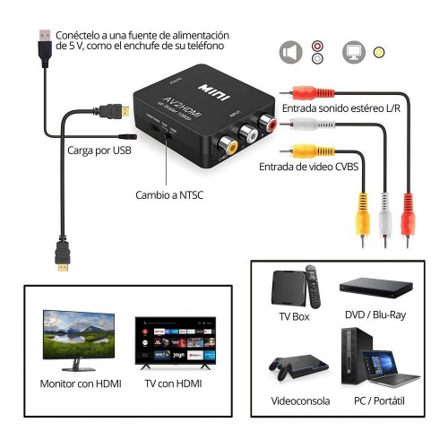 TM Electron Signalforstærker - AV (3 x RCA) til HDMI