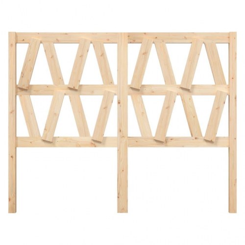 Sengegavl 126 × 4 × 100 cm i massivt fyrretræ