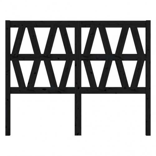 Sengegavl 166×4×100 cm i massivt fyrretræ - sort
