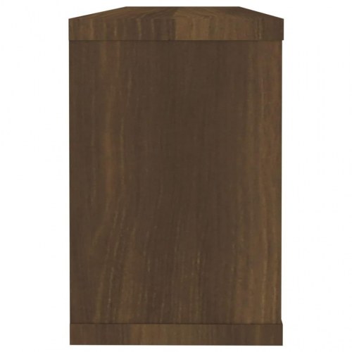 Væghylder sæt - 6 stk. kubeformede hylder 60×15×23 cm i brun egetræ