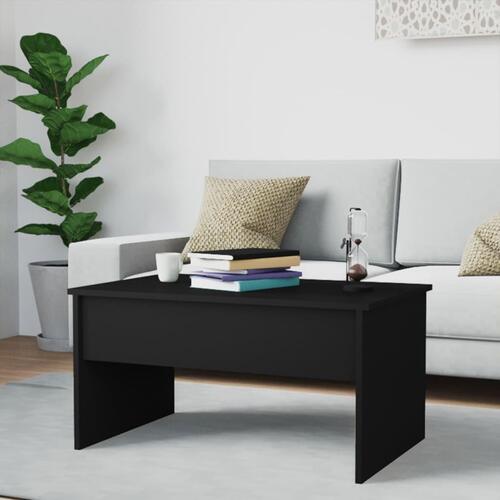 Sofabord 80x50,5x41,5 cm konstrueret træ sort