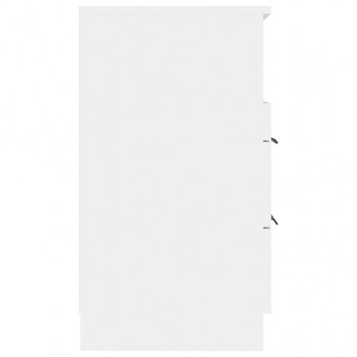 Sengeborde 2 stk. konstrueret træ hvid