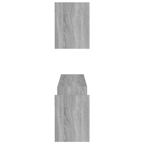 Væghylder 2 stk. 100x15x20 cm konstrueret træ grå sonoma-eg