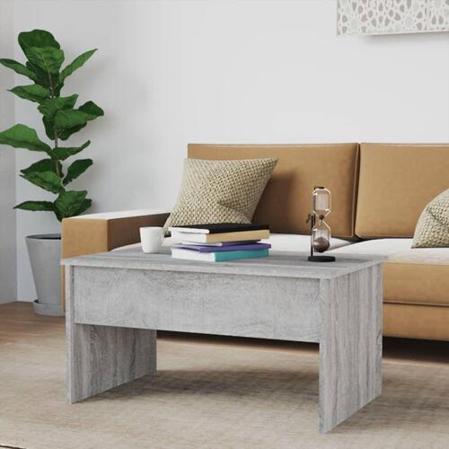 Sofabord 80x50,5x41,5 cm konstrueret træ grå sonoma-eg