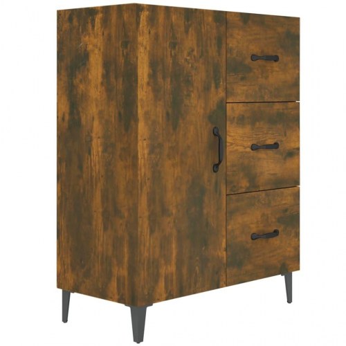 Skænk med 3 skuffer 69,5 x 34 x 90 cm - røget egetræsfarve