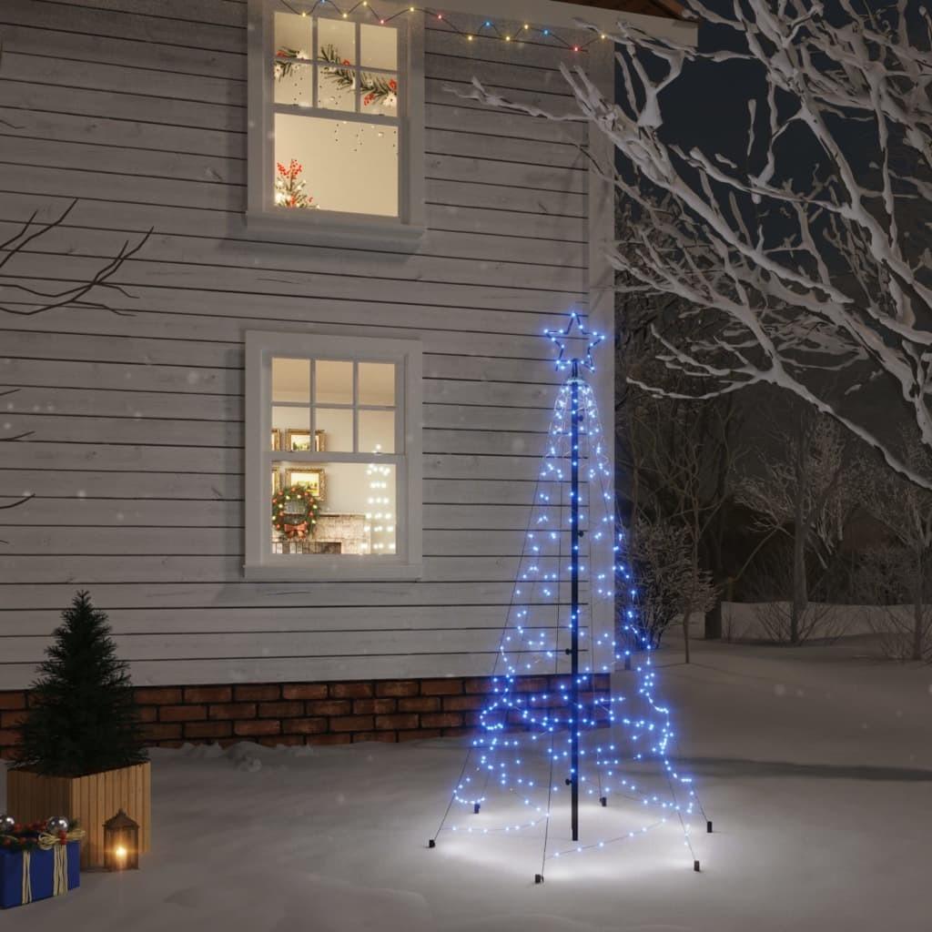 Juletræ med spyd 200 LED'er 180 cm blå