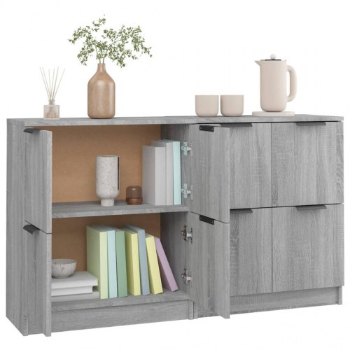 Skænke 2 stk. 60×30×70 cm i konstrueret træ - grå sonoma-eg