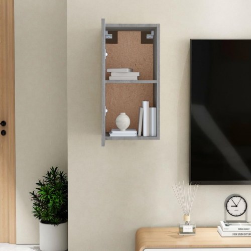 Tv-skab 30,5x30x60 cm konstrueret træ grå sonoma-eg